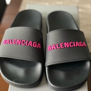 SOLD Balenciaga Slide with Pink Logo